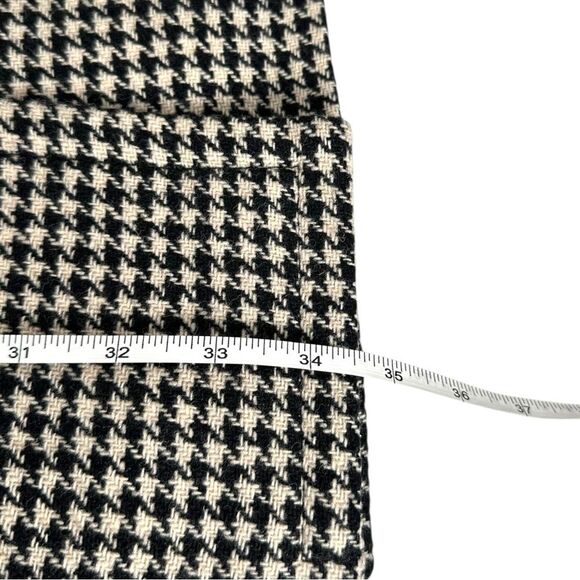 J. Crew Black White Houndstooth Double Breasted Wool Coat Women’s Size 10 - Picture 7 of 7